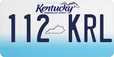 KY license plate 112KRL