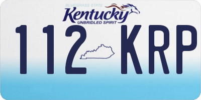 KY license plate 112KRP