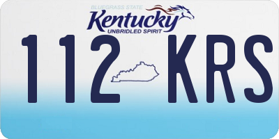 KY license plate 112KRS