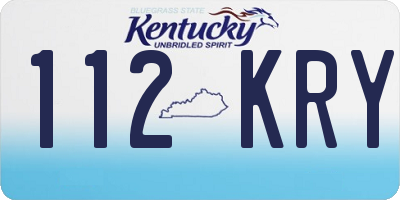 KY license plate 112KRY