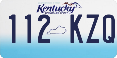 KY license plate 112KZQ