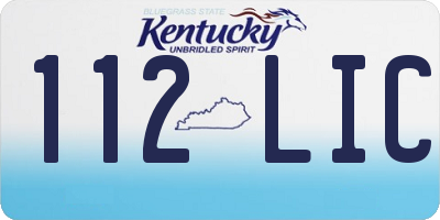 KY license plate 112LIC