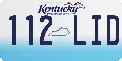 KY license plate 112LID