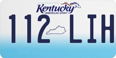 KY license plate 112LIH