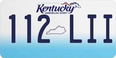 KY license plate 112LII