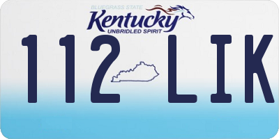 KY license plate 112LIK