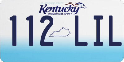 KY license plate 112LIL