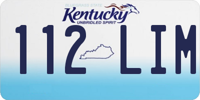 KY license plate 112LIM