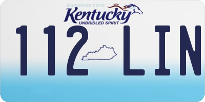 KY license plate 112LIN