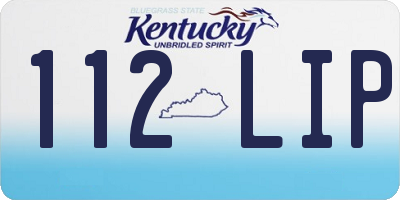 KY license plate 112LIP