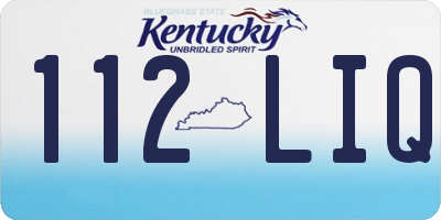 KY license plate 112LIQ
