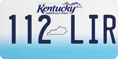 KY license plate 112LIR
