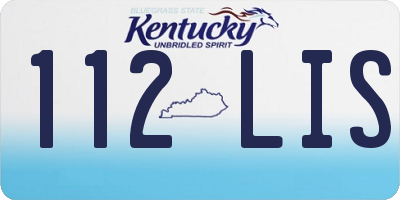 KY license plate 112LIS