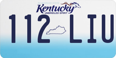 KY license plate 112LIU