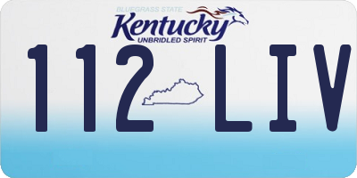 KY license plate 112LIV