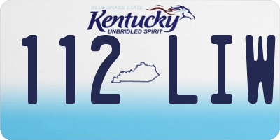KY license plate 112LIW