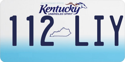 KY license plate 112LIY