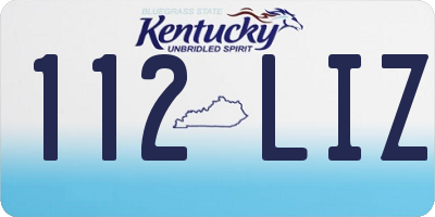 KY license plate 112LIZ