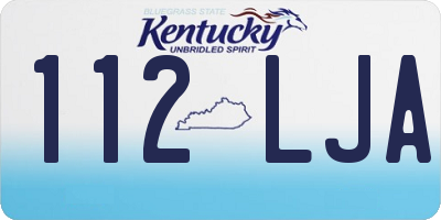 KY license plate 112LJA