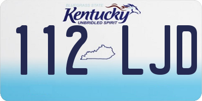 KY license plate 112LJD