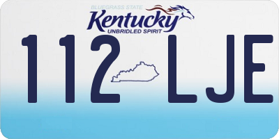 KY license plate 112LJE