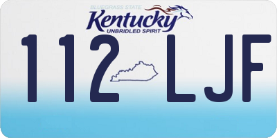 KY license plate 112LJF