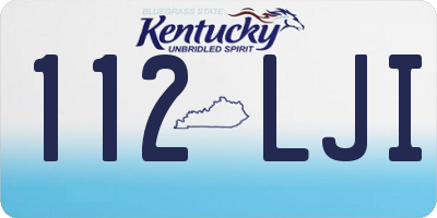 KY license plate 112LJI
