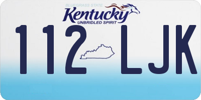 KY license plate 112LJK