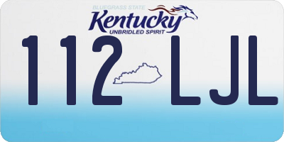 KY license plate 112LJL