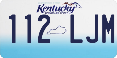 KY license plate 112LJM