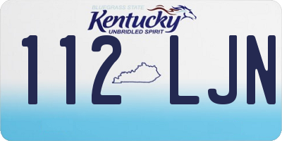 KY license plate 112LJN