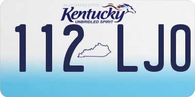 KY license plate 112LJO