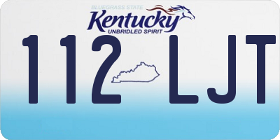 KY license plate 112LJT