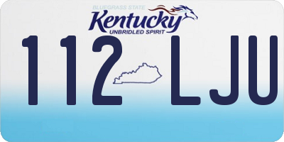 KY license plate 112LJU