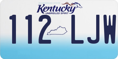 KY license plate 112LJW
