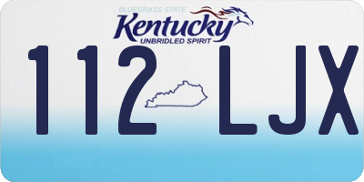 KY license plate 112LJX