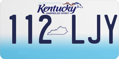 KY license plate 112LJY