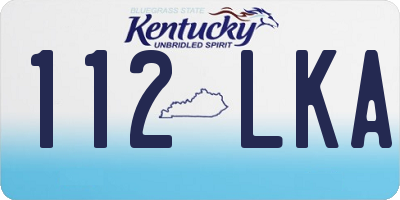 KY license plate 112LKA