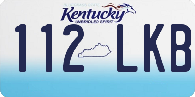 KY license plate 112LKB
