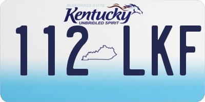 KY license plate 112LKF