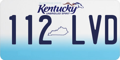 KY license plate 112LVD