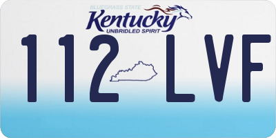 KY license plate 112LVF