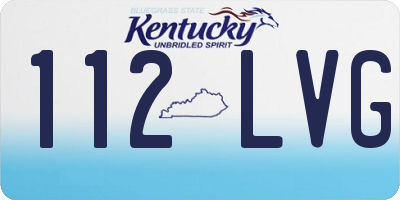 KY license plate 112LVG