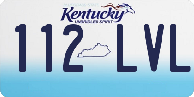 KY license plate 112LVL