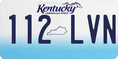 KY license plate 112LVN