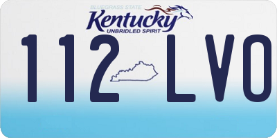 KY license plate 112LVO