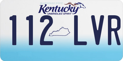 KY license plate 112LVR