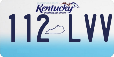 KY license plate 112LVV
