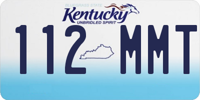 KY license plate 112MMT