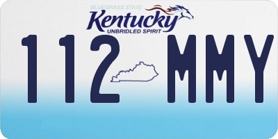 KY license plate 112MMY
